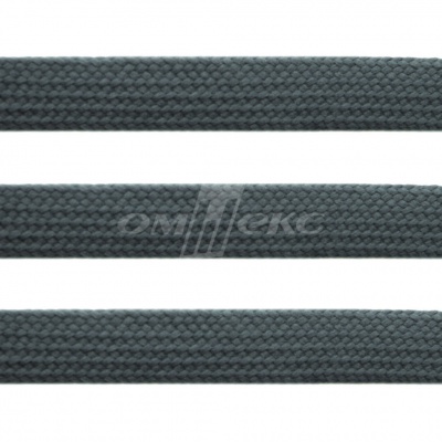 Шнур плетеный (плоский) d-12 мм, (уп.90+/-1м), 100% полиэстер, цв.272 - серый - купить в Севастополе. Цена: 8.62 руб.