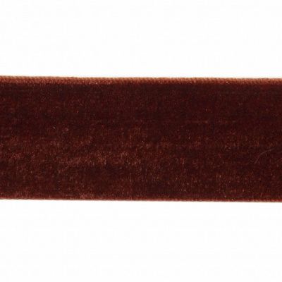 Лента бархатная нейлон, шир.25 мм, (упак. 45,7м), цв.120-шоколад - купить в Севастополе. Цена: 981.09 руб.