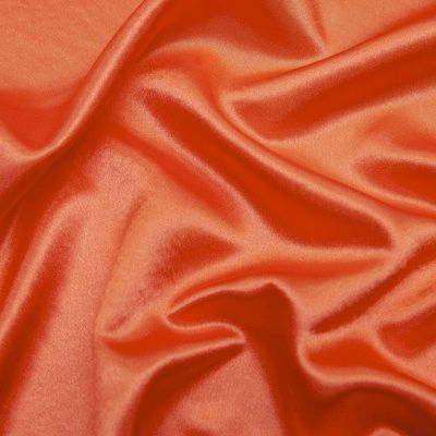 Поли креп-сатин 18-1445, 120 гр/м2, шир.150см, цвет оранжевый - купить в Севастополе. Цена 155.57 руб.