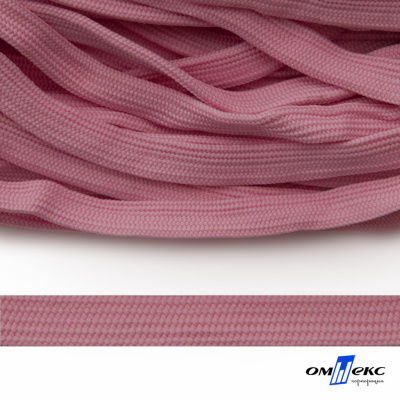 Шнур плетеный (плоский) d-12 мм, (уп.90+/-1м), 100% полиэстер, цв.256 - розовый - купить в Севастополе. Цена: 8.62 руб.