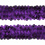 Тесьма с пайетками 12, шир. 30 мм/уп. 25+/-1 м, цвет фиолет - купить в Севастополе. Цена: 1 098.48 руб.