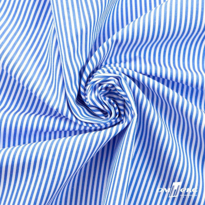 Ткань сорочечная Полоска Кенди, 115 г/м2, 58% пэ,42% хл, шир.150 см, цв.3-синий, (арт.110) - купить в Севастополе. Цена 306.69 руб.