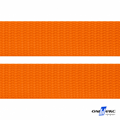 Оранжевый- цв.523 -Текстильная лента-стропа 550 гр/м2 ,100% пэ шир.25 мм (боб.50+/-1 м) - купить в Севастополе. Цена: 405.80 руб.