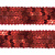 Тесьма с пайетками 3, шир. 20 мм/уп. 25+/-1 м, цвет красный - купить в Севастополе. Цена: 778.19 руб.