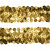 Тесьма с пайетками D16, шир. 30 мм/уп. 25+/-1 м, цвет золото - купить в Севастополе. Цена: 1 087.39 руб.