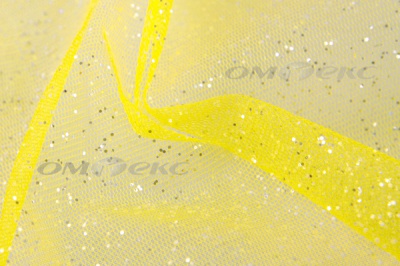 Сетка Глиттер, 40 гр/м2, шир.160см, цвет жёлтый - купить в Севастополе. Цена 163.01 руб.