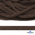Шнур плетеный d-6 мм, 70% хлопок 30% полиэстер, уп.90+/-1 м, цв.1073-т.коричневый - купить в Севастополе. Цена: 594 руб.