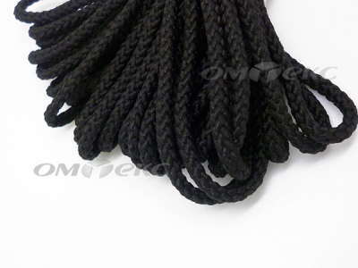 Шнур В-035 4 мм круп.плетение 100 м черный - купить в Севастополе. Цена: 156.40 руб.