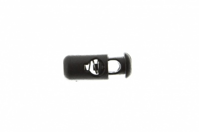 8108 Фиксатор пластиковый "Бочонок", 20х8 мм, цвет чёрный - купить в Севастополе. Цена: 1.29 руб.