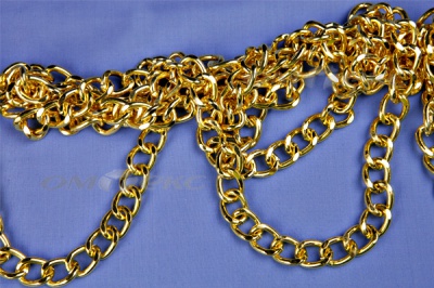 Цепь металл декоративная №11 (17*13) золото (10+/-1 м)  - купить в Севастополе. Цена: 1 341.87 руб.