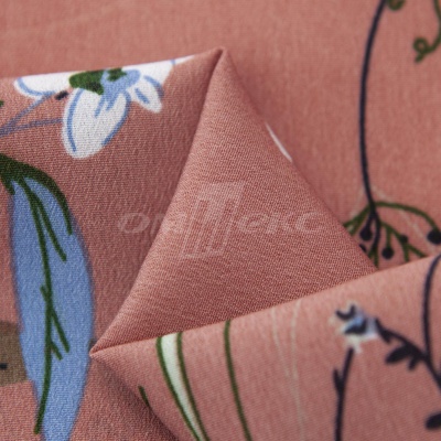 Плательная ткань "Фламенко" 2.1, 80 гр/м2, шир.150 см, принт растительный - купить в Севастополе. Цена 311.05 руб.