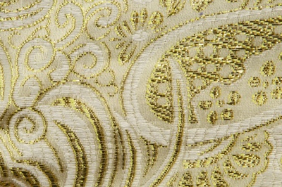 Ткань костюмная жаккард №5, 140 гр/м2, шир.150см, цвет золото - купить в Севастополе. Цена 383.29 руб.