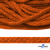 Шнур плетеный d-6 мм, 70% хлопок 30% полиэстер, уп.90+/-1 м, цв.1066-апельсин - купить в Севастополе. Цена: 588 руб.