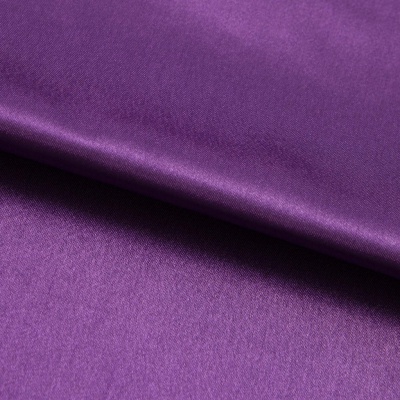 Поли креп-сатин 19-3536, 125 (+/-5) гр/м2, шир.150см, цвет фиолетовый - купить в Севастополе. Цена 155.57 руб.