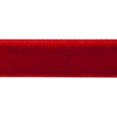 Лента бархатная нейлон, шир.12 мм, (упак. 45,7м), цв.45-красный - купить в Севастополе. Цена: 392 руб.