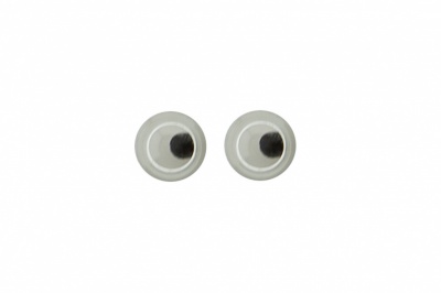 Глазки для игрушек, круглые, с бегающими зрачками, 3 мм/упак.100+/-5 шт, цв. -черно-белые - купить в Севастополе. Цена: 25.40 руб.
