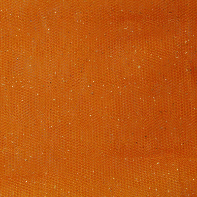 Сетка Глиттер, 24 г/м2, шир.145 см., оранжевый - купить в Севастополе. Цена 117.24 руб.