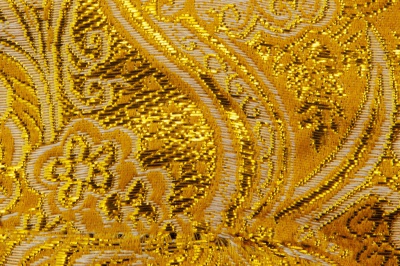 Ткань костюмная жаккард №12, 140 гр/м2, шир.150см, цвет жёлтый - купить в Севастополе. Цена 383.29 руб.