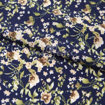 Плательная ткань "Фламенко" 1.1, 80 гр/м2, шир.150 см, принт растительный - купить в Севастополе. Цена 241.49 руб.
