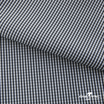 Ткань сорочечная Клетка Виши, 115 г/м2, 58% пэ,42% хл, шир.150 см, цв.6-черный, (арт.111) - купить в Севастополе. Цена 306.69 руб.