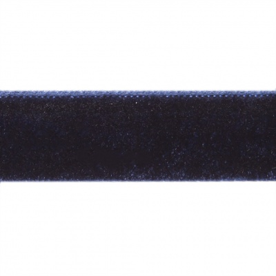 Лента бархатная нейлон, шир.12 мм, (упак. 45,7м), цв.180-т.синий - купить в Севастополе. Цена: 411.60 руб.