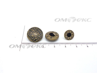 Кнопки металл 15 мм альфа антик с рис.№3  - купить в Севастополе. Цена: 2.90 руб.