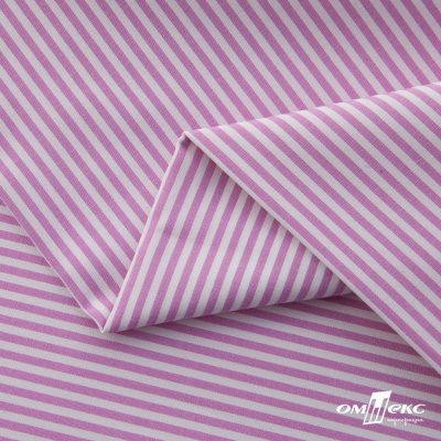Ткань сорочечная Полоска Кенди, 115 г/м2, 58% пэ,42% хл, шир.150 см, цв.1-розовый, (арт.110) - купить в Севастополе. Цена 306.69 руб.