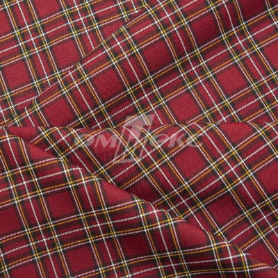Ткань костюмная клетка 24379 2012, 230 гр/м2, шир.150см, цвет бордовый/бел/жел - купить в Севастополе. Цена 539.74 руб.
