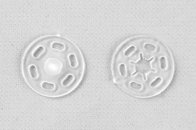 Кнопки пришивные пластиковые 15 мм, блистер 24шт, цв.-прозрачные - купить в Севастополе. Цена: 68.79 руб.