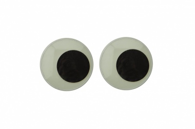 Глазки для игрушек, круглые, с бегающими зрачками, 24 мм/упак.50+/-2 шт, цв. -черно-белые - купить в Севастополе. Цена: 60.32 руб.