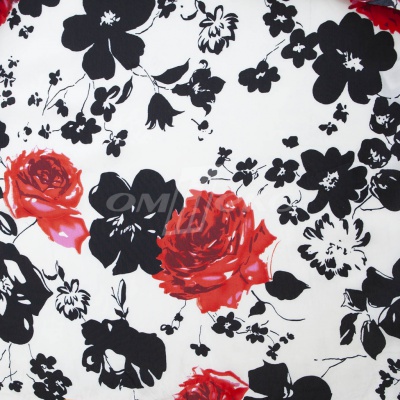 Плательная ткань "Фламенко" 22.1, 80 гр/м2, шир.150 см, принт растительный - купить в Севастополе. Цена 239.03 руб.