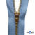 Молнии джинсовые металл т-5, 18 см латунь (YG), цв.-деним (231) - купить в Севастополе. Цена: 22.80 руб.