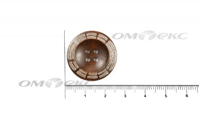 Пуговица деревянная круглая №53 (25мм) - купить в Севастополе. Цена: 3.68 руб.