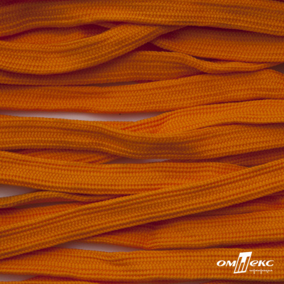 Шнур плетеный (плоский) d-12 мм, (уп.90+/-1м), 100% полиэстер, цв.267 - оранжевый - купить в Севастополе. Цена: 8.62 руб.