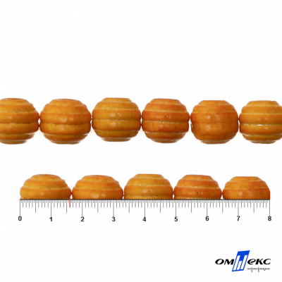 0309-Бусины деревянные "ОмТекс", 16 мм, упак.50+/-3шт, цв.003-оранжевый - купить в Севастополе. Цена: 62.22 руб.