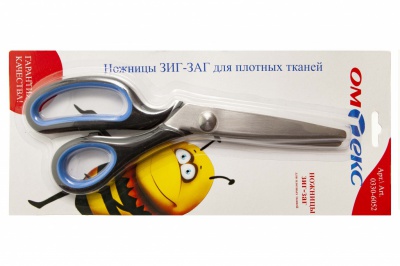 Ножницы арт.0330-6052 "ЗИГ-ЗАГ" 5 мм, для плотных тканей , 9"/ 229 мм - купить в Севастополе. Цена: 740.56 руб.