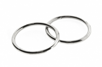 Кольцо металлическое №40 мм, цв.-никель - купить в Севастополе. Цена: 4.45 руб.