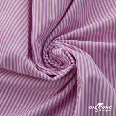 Ткань сорочечная Полоска Кенди, 115 г/м2, 58% пэ,42% хл, шир.150 см, цв.1-розовый, (арт.110) - купить в Севастополе. Цена 306.69 руб.