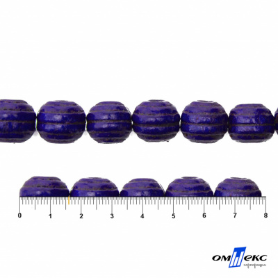 0309-Бусины деревянные "ОмТекс", 16 мм, упак.50+/-3шт, цв.018-фиолет - купить в Севастополе. Цена: 62.22 руб.