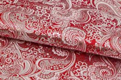 Ткань костюмная жаккард, 135 гр/м2, шир.150см, цвет красный№3 - купить в Севастополе. Цена 441.94 руб.