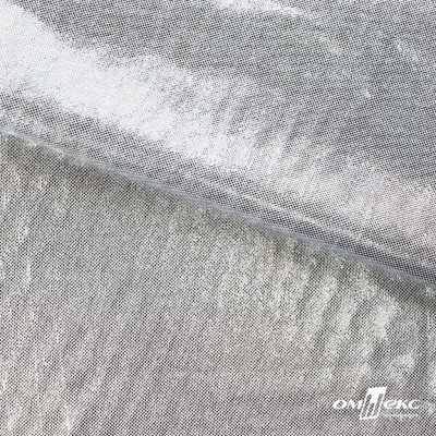 Трикотажное полотно голограмма, шир.140 см, #602 -белый/серебро - купить в Севастополе. Цена 385.88 руб.