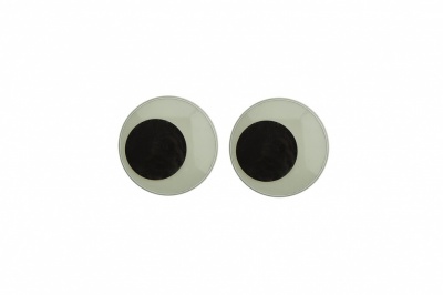 Глазки для игрушек, круглые, с бегающими зрачками, 12 мм/упак.50+/-2 шт, цв. -черно-белые - купить в Севастополе. Цена: 38.32 руб.