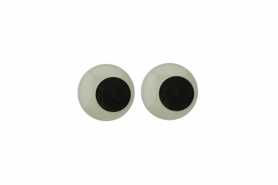 Глазки для игрушек, круглые, с бегающими зрачками, 8 мм/упак.100+/-2 шт, цв. -черно-белые - купить в Севастополе. Цена: 28.57 руб.