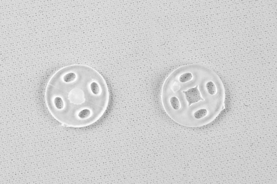 Кнопки пришивные пластиковые 10 мм, блистер 24шт, цв.-прозрачные - купить в Севастополе. Цена: 48.41 руб.