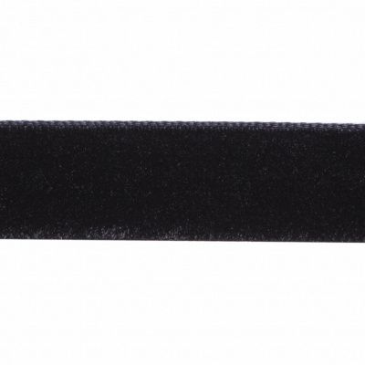 Лента бархатная нейлон, шир.12 мм, (упак. 45,7м), цв.03-черный - купить в Севастополе. Цена: 448.27 руб.