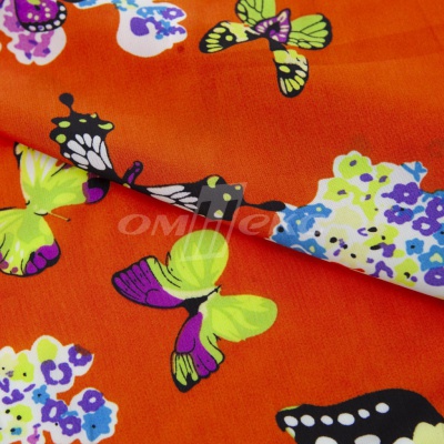 Плательная ткань "Софи" 7.1, 75 гр/м2, шир.150 см, принт бабочки - купить в Севастополе. Цена 241.49 руб.