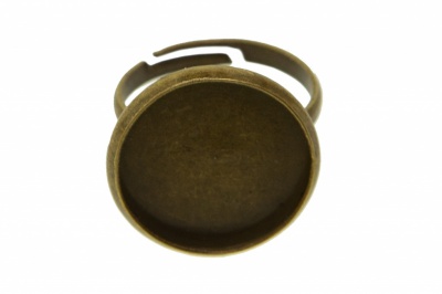 Заготовка для рукоделия металлическая фигурная для кольца 15мм - купить в Севастополе. Цена: 7.44 руб.