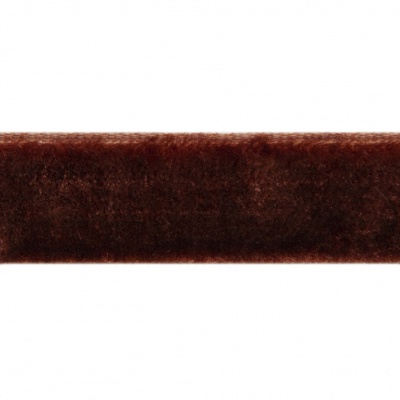 Лента бархатная нейлон, шир.12 мм, (упак. 45,7м), цв.120-шоколад - купить в Севастополе. Цена: 396 руб.