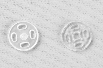 Кнопки пришивные пластиковые 11,5 мм, блистер 24шт, цв.-прозрачные - купить в Севастополе. Цена: 59.44 руб.