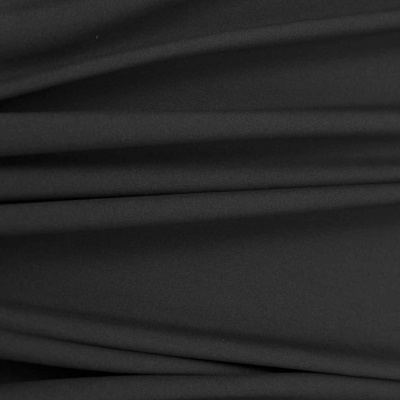 Костюмная ткань с вискозой "Рошель", 250 гр/м2, шир.150см, цвет чёрный - купить в Севастополе. Цена 438.12 руб.